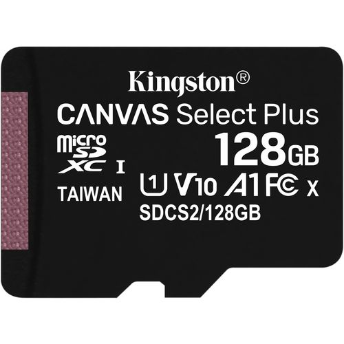 MC MicroSDXC Kingston 128GB CANVAS Select Plus 100R SDCS2/128G + Adapter slika 1