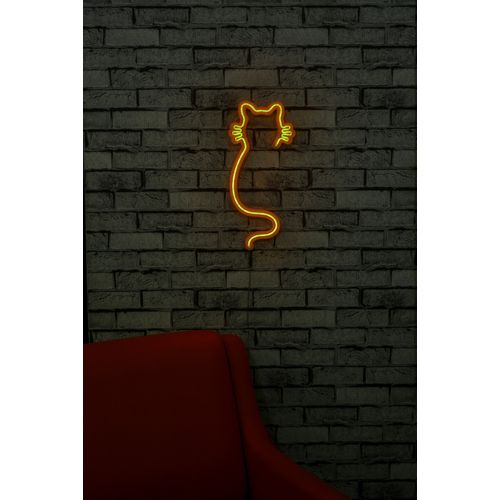 Wallity Cat - Žuta dekorativna plastična LED rasveta slika 3