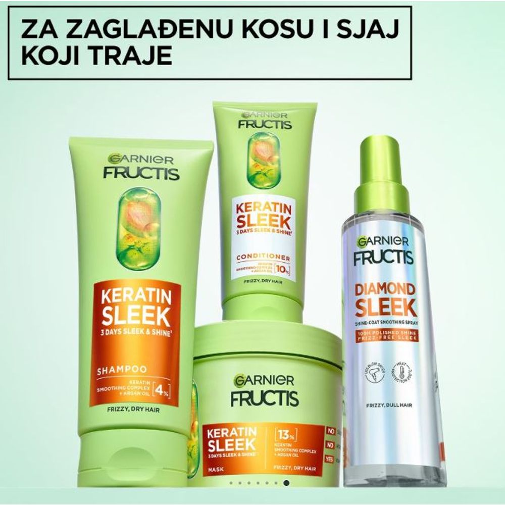 Garnier Fructis set za njegu kose Keratin i Diamond Sleek slika 2