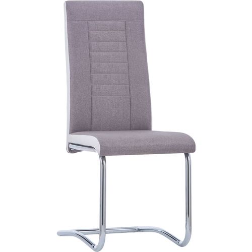 Konzolne blagovaonske stolice od tkanine 4 kom smeđe-sive slika 2