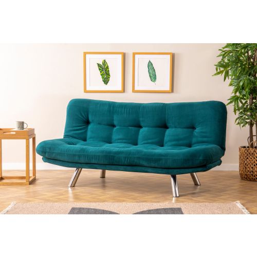 Atelier Del Sofa Misa Small Sofabed - Trosed na razvlačenje, petrol zelena slika 1