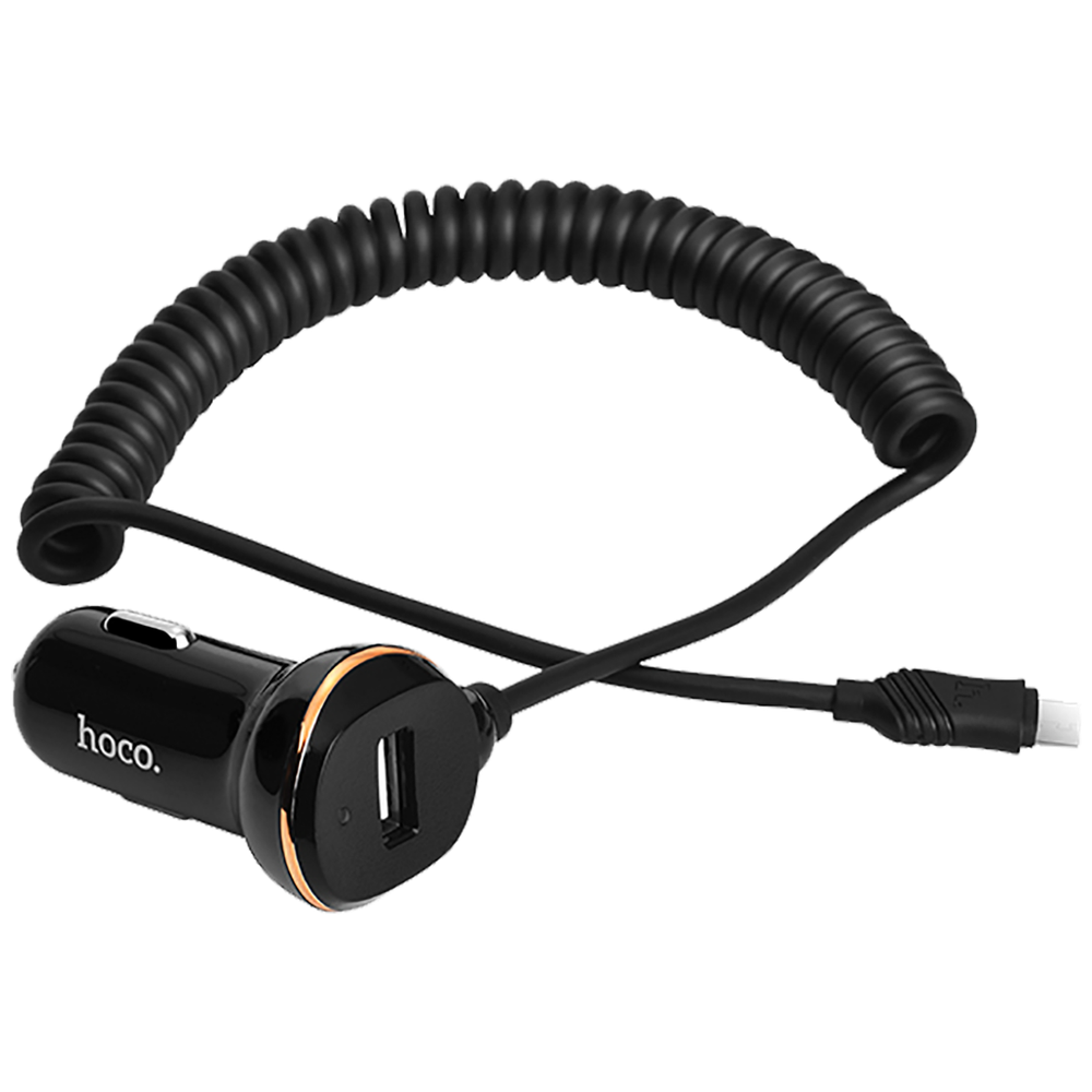 hoco. Auto punjač  sa micro USB kabl, USB, 5 V/3.4 A, crna - Z14 single, micro USB, BK slika 5