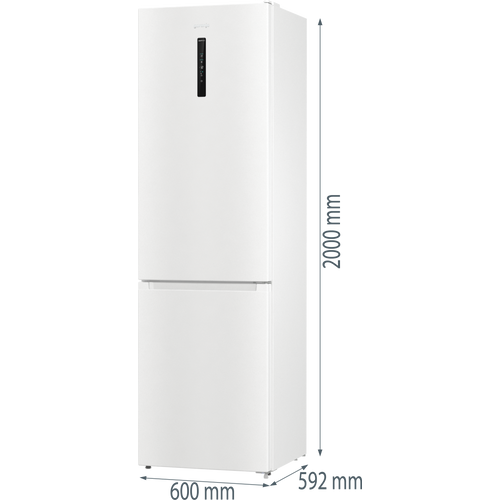 Gorenje NRK6202AW4 Kombinovani frižider, NoFrost, Visina 200 cm, Širina 60 cm, Bela boja slika 8