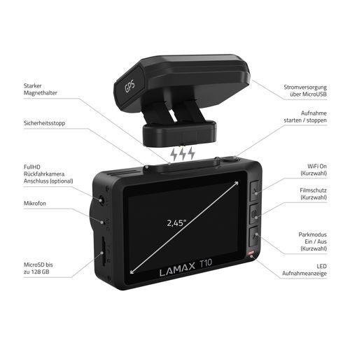 LAMAX auto kamera T10 4K GPS slika 4