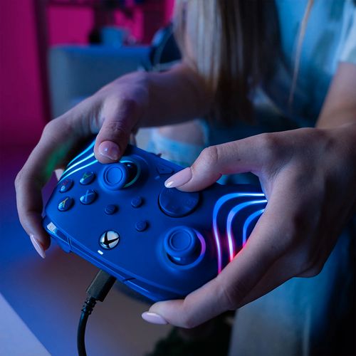 PDP XBOX WIRED CONTROLLER AFTERGLOW WAVE BLUE slika 5