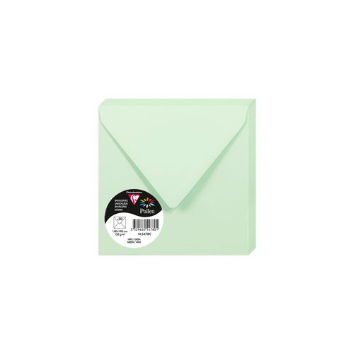 Clairefontaine kuverte Pollen 140x140mm 120gr green 1/20 slika 1