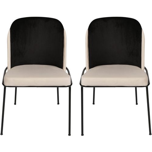 Woody Fashion Set stolica (2 komada), Crno Krema, Dore 118 slika 2