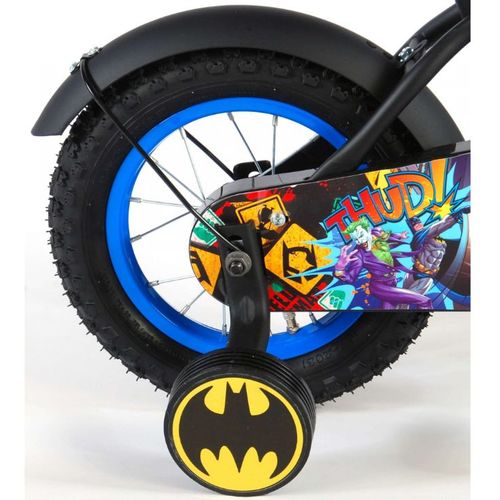 Dječji bicikl Batman 12" s pomoćnim kotačima crni slika 5