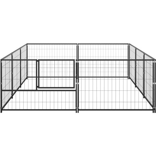 Kavez za pse crni 6 m² čelični slika 9
