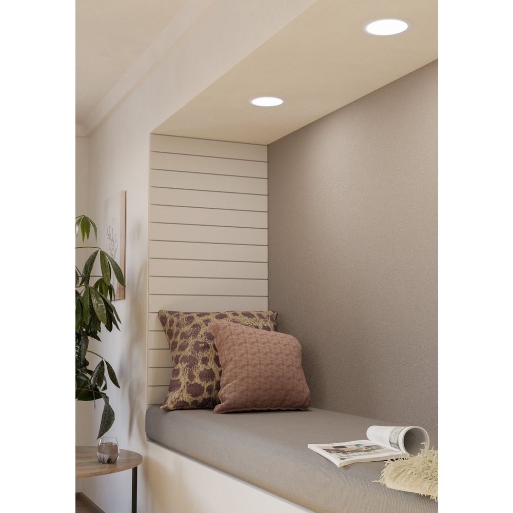Eglo Fueva 5 ugradbena led, 10,5w, 1200lm, prom 166, ip44, bijela/čelik/plastika  slika 2