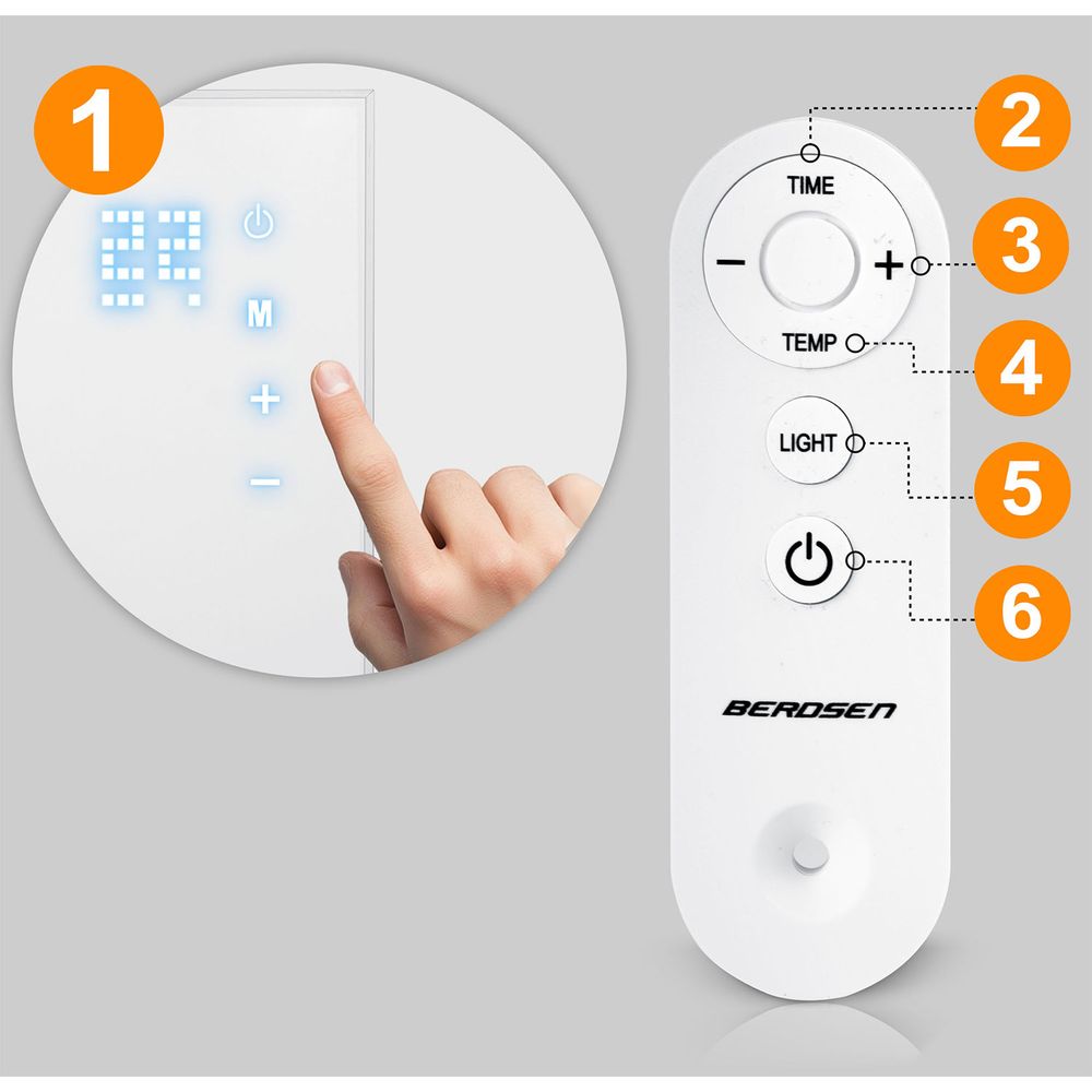 Infracrveni grijač 800W Berdsen BD-987 WiFi aplikacija za daljinsko upravljanje slika 4