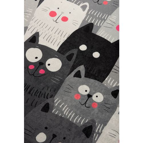 Tepih Conceptum Hypnose Cats - Sivi Multikolor (100 x 160 cm) slika 5