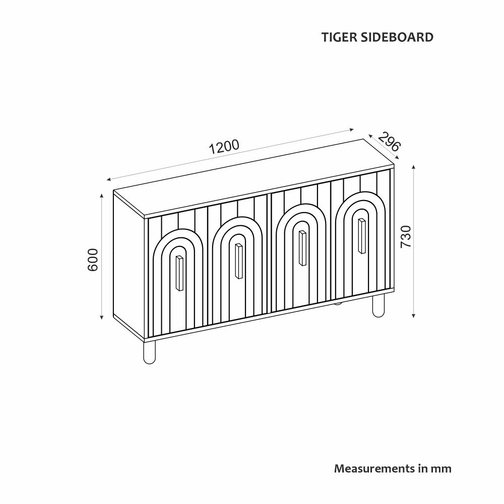Konzola / Komoda Tiger boje / tekstura: Saphire Oak slika 7
