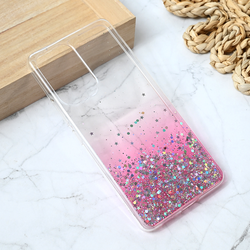 Torbica Silikonska Glitter za Samsung A536B Galaxy A53 5G roze slika 1