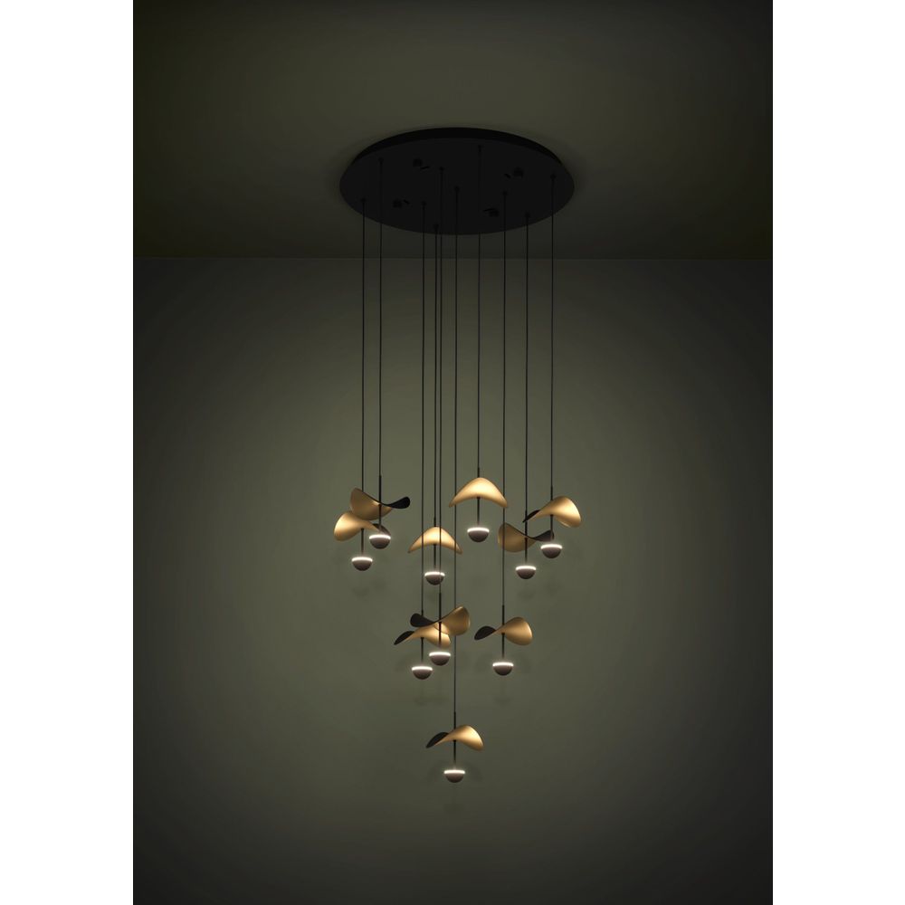 DRACERA Luster - LED Osvjetljenje u Crnoj i Zlatnoj Boji slika 2