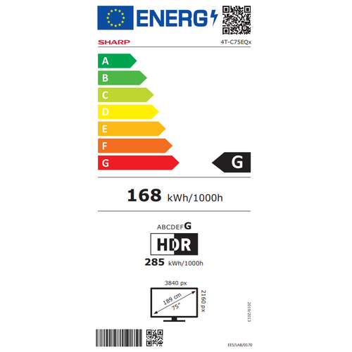 Sharp TV 75EQ3EA ANDROID Frameless Quantum Dot crna slika 10