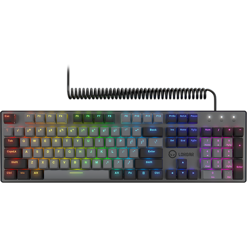 LORGAR Azar 514, Žičana mehanička tastatura za igre, RGB pozadinsko osvjetljenje, 1680000 varijacija boja, 18 načina rada, broj tipki: 104, 50M klika slika 2