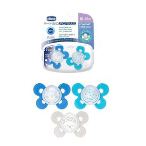 Chicco Duda varalica PhysioForma Comfort 16-36mj - Silikon, 2kom Plava