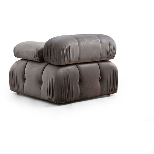 Ugaona Sofa 'Bubble Corner' (L1-O1-1R -Puf) - Siva slika 4