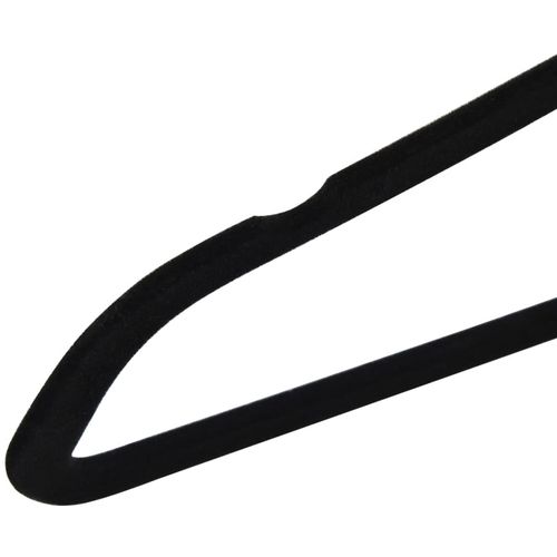 50-dijelni set vješalica za odjeću protuklizni crni baršunasti slika 14