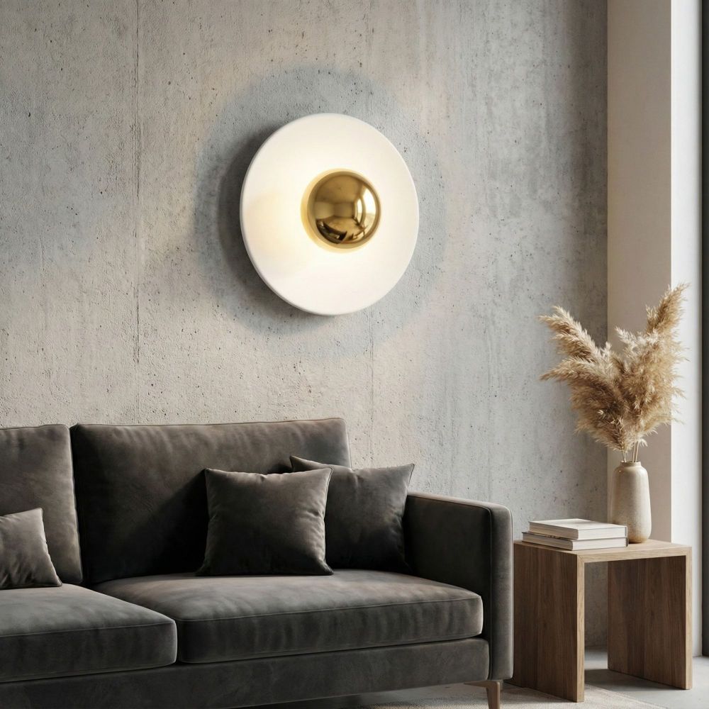 Zidna Lampa Node - 16150 - A, boje: Bijela, Zlata slika 1
