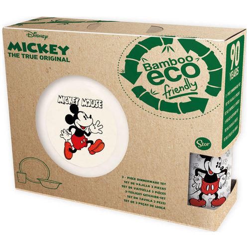 Disney Mickey 90 godina set za doručak od bambusa slika 2