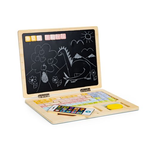 EcoToys edukativni laptop za crtanje 2u1 sa 78 magneta plavi slika 3