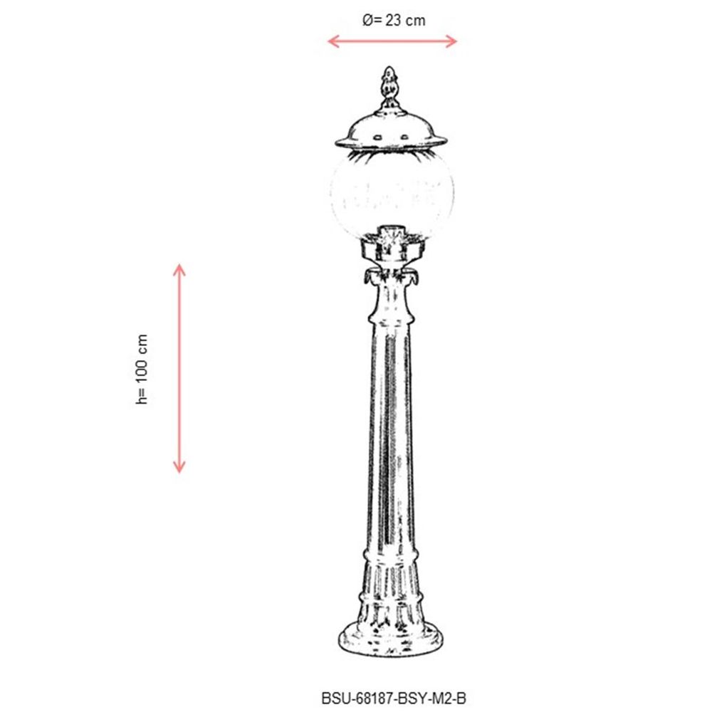 BSU-68187-BSY-M2-B Crna Spoljašnja Podna Lampa slika 3
