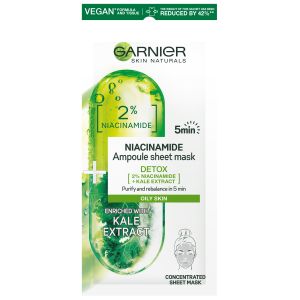 Garnier Skin Naturals maska u maramici sa sadržajem ampule niacinamid za masnu kožu 15g