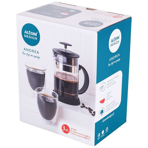 Altom Design termo staklene šalice za kavu i čaj Andrea 300 ml (set od 2 čaše) + vrč 800 ml - 020302363 slika 12