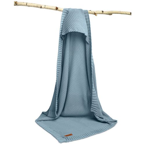 Sensillo pokrivač od bambusa s kapuljačom 90x85cm plavi slika 4