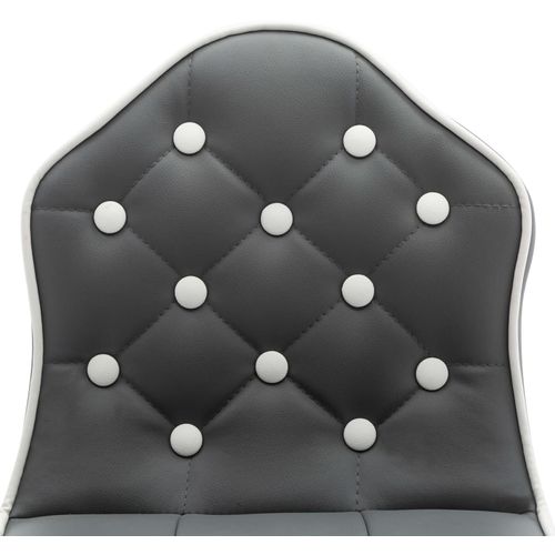 Barski stolci od umjetne kože 2 kom sivi slika 18