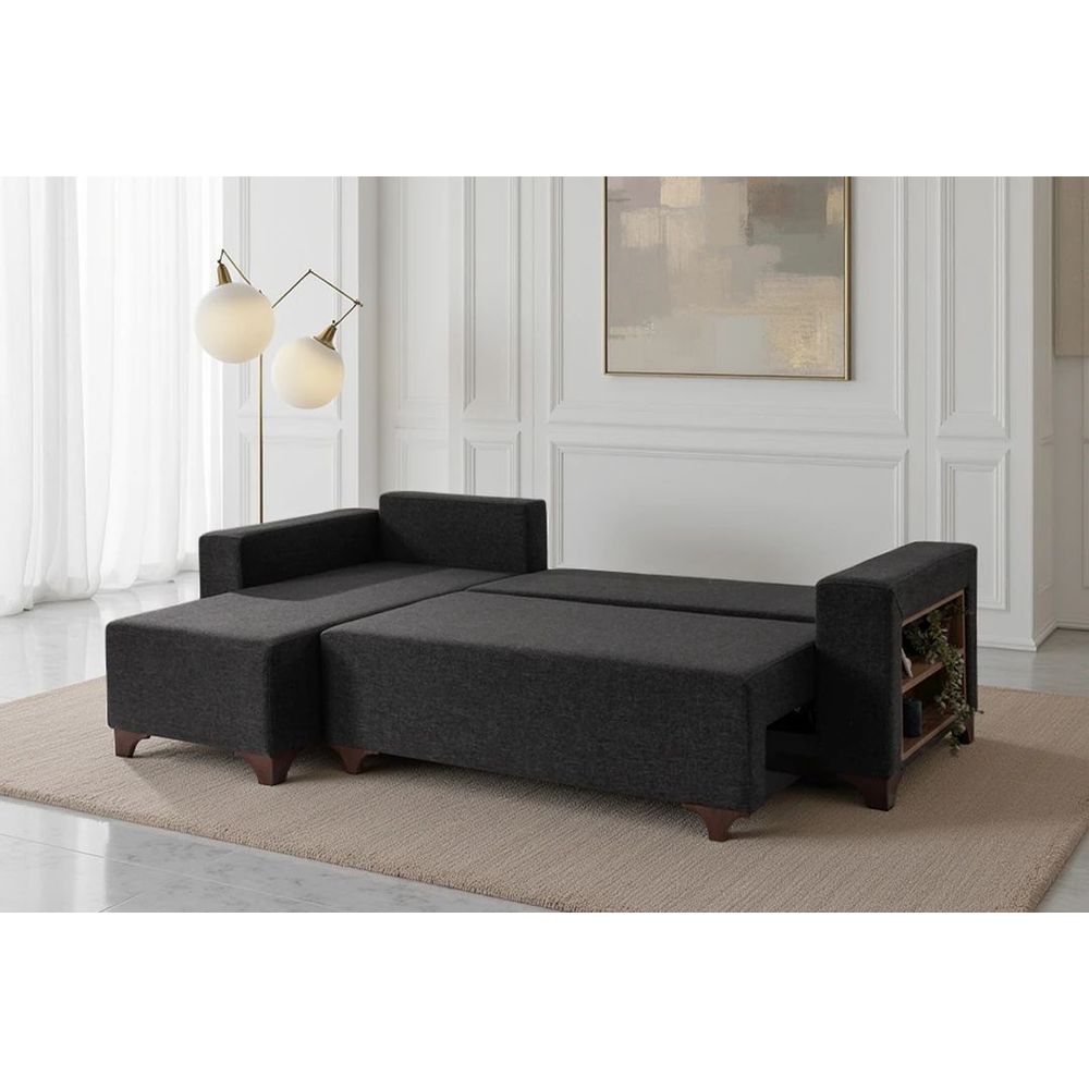 Ugaona Sofa Tloft Mini - boja: antracit slika 2