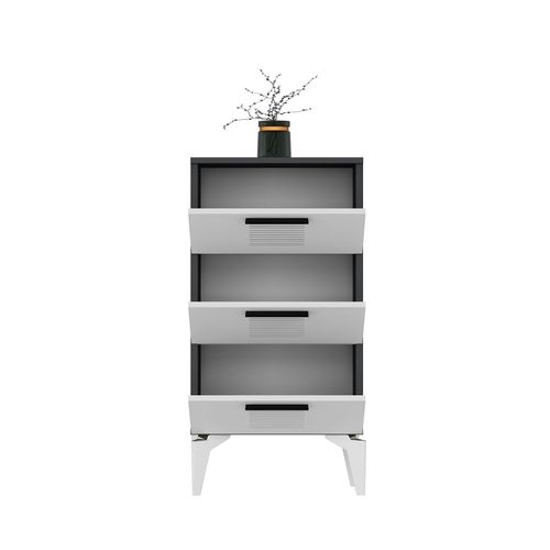 Asimo H - Anthracite, White AnthraciteWhite Multi Purpose Cabinet slika 5