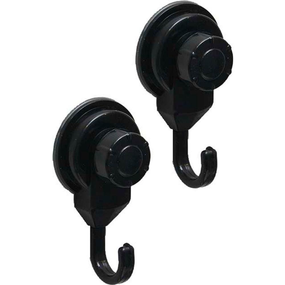 TENDANCE Vakum zidna vješalica 2/1 4,5x3,5x8,7cm Crna slika 1