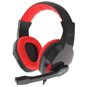 Natec NSG-1437 GENESIS ARGON 110, Gaming Headset with Volume Control, 3.5mm Stereo, Black/Red