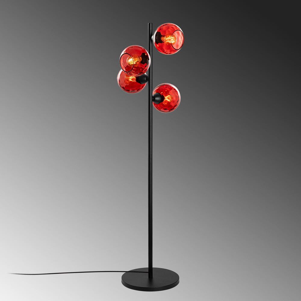 Podna Lampa Benek 15-14531 - Boje: Crvena, Crna slika 6