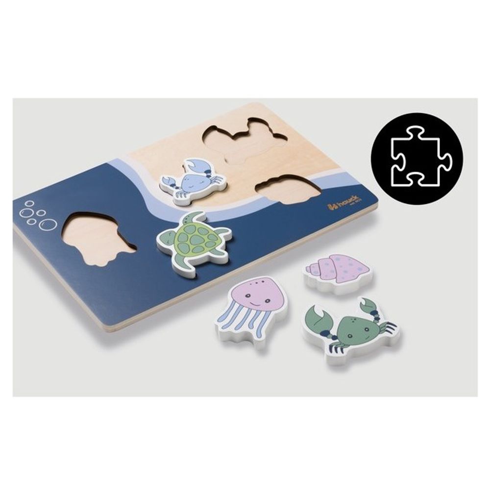 Hauck Drvena slagalica Puzzle N Sort - Morske životinje slika 2