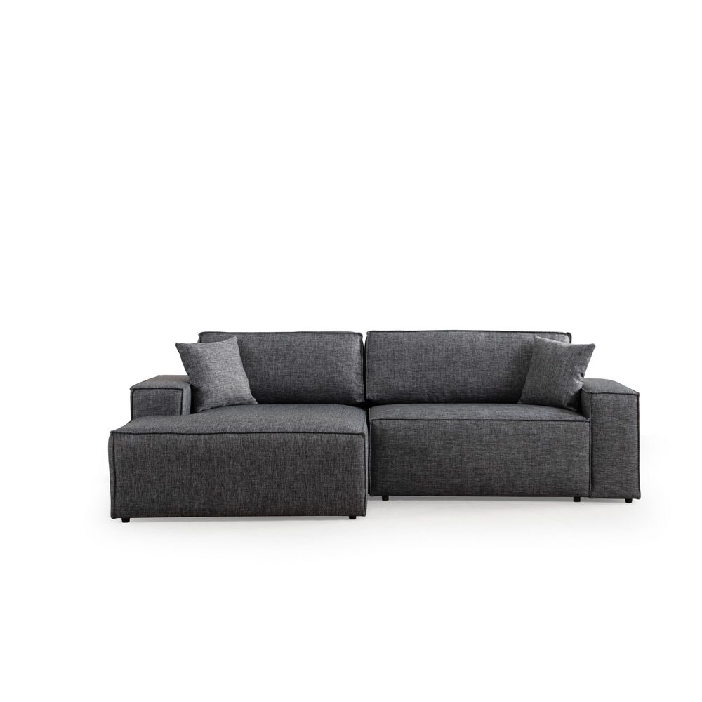 Pırlo Kutni Sofa na Razvlačenje - Tamno Siva slika 4