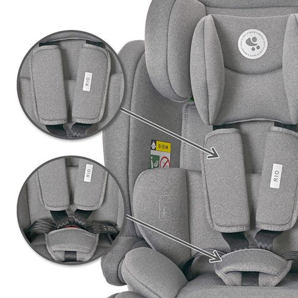 Lorelli Autosjedalica Rio 76-150cm Isofix, Grey slika 9