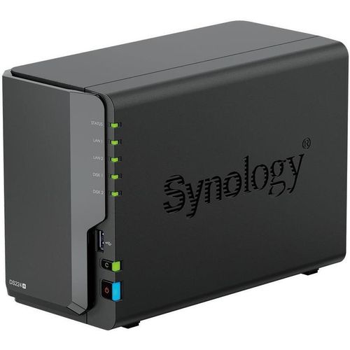 Synology DS224+,Tower, 2-bays 3.5'' SATA HDD/SSD, CPU Intel Celeron J4125 4-core (4-thread) 2.0 GHz, burst up to 2.7 GHz; 2GB DDR4 (expandable up to 6 GB) ; 2 x RJ-45 1GbE LAN Ports; 2x USB 3.2 Gen 1; 1.3 kg; 2yr warranty slika 3