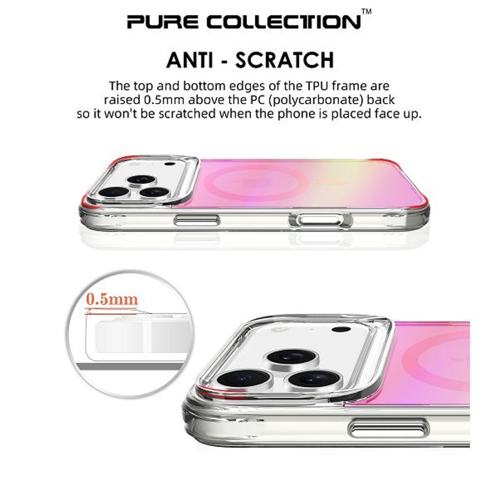MM TPU IPHONE 17 PRO MAX DROP-PROOF PURE SPLENDOUR MAGSAFE pink slika 4