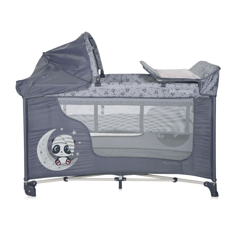 Lorelli Vikend krevetac Moonlight Plus, Cool Grey Pandas - 2 Nivoa slika 2