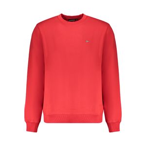 NAPAPIJRI RED MEN'S ZIP-LESS SWEATSHIRT