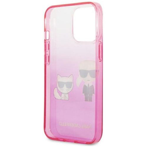 Karl Lagerfeld Futrola za iPhone 13 Pro Pink Karl & Choupette Head Gradient slika 3