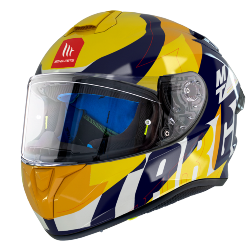 MT Helmets vizir za moto kacigu Targo Pro Biger C7 gloss yellow slika 1