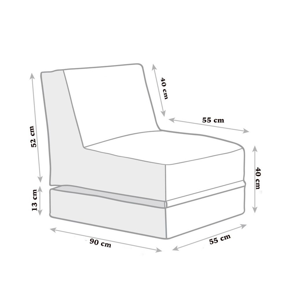 Siesta Sofa Bed Pouf - Roze Vrt Bean Bag slika 5