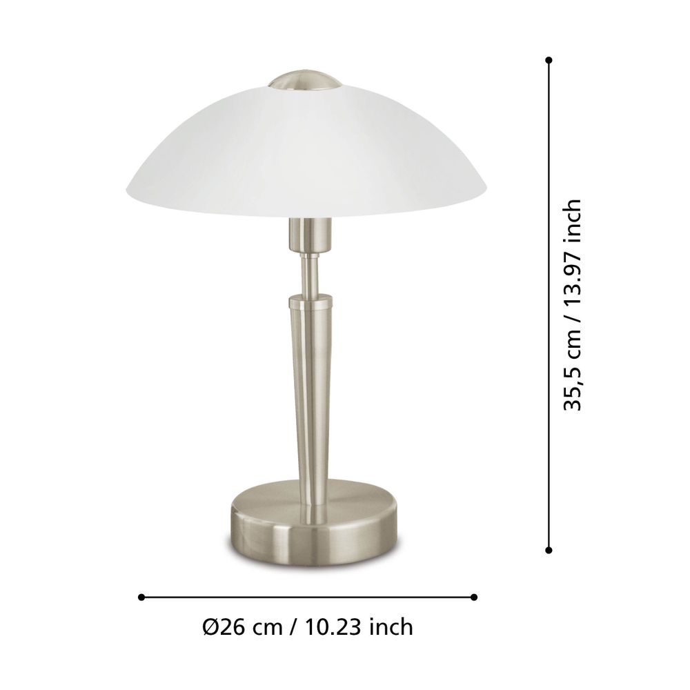 Eglo Solo 1 stol.lampa/1 h350 sa senz. Na dodir, nikl-mat  slika 5
