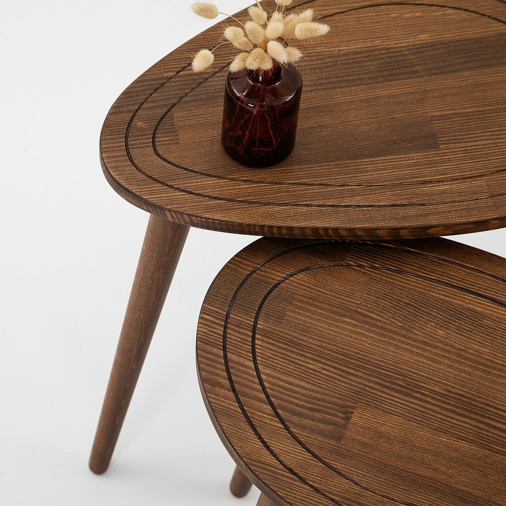 Nesting Table Sweet - Set od 2 komada u boji orah slika 5