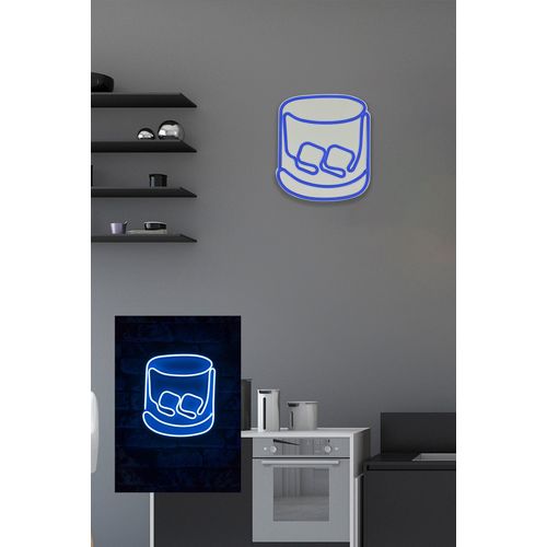 Wallity Ukrasna plastična LED rasvjeta, Whiskey Old Fashioned - Blue slika 11